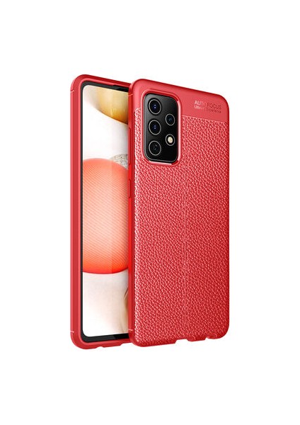 Samsung Galaxy A52 Kılıf Deri Desenli ve Esnek Yapılı Sağlam Derry Silikon Kılıf