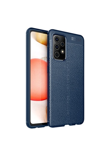 Samsung Galaxy A52 Kılıf Deri Desenli ve Esnek Yapılı Sağlam Derry Silikon Kılıf