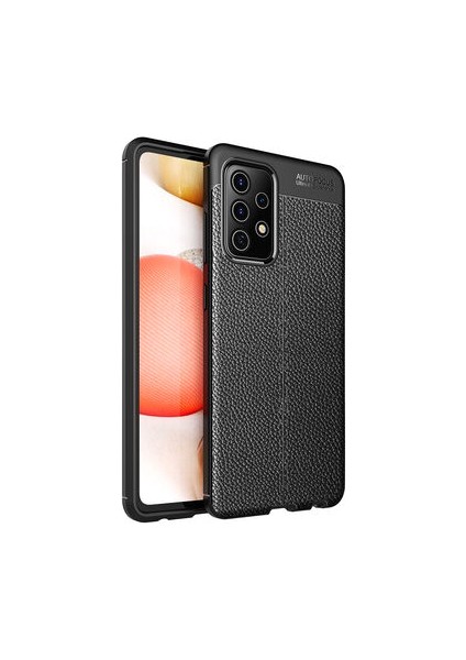 Samsung Galaxy A52 Kılıf Deri Desenli ve Esnek Yapılı Sağlam Derry Silikon Kılıf