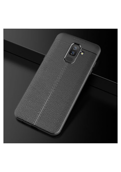 Samsung Galaxy A6 Plus 2018 Kılıf Deri Desenli ve Esnek Yapılı Sağlam Derry Silikon Kılıf