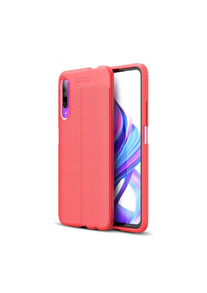 Huawei P Smart Pro 2019 Kılıf Deri Desenli ve Esnek Yapılı Sağlam Derry Silikon Kılıf