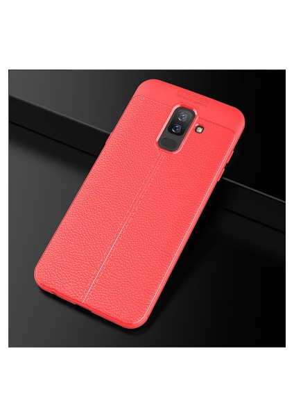 Samsung Galaxy J4 Kılıf Deri Desenli ve Esnek Yapılı Sağlam Derry Silikon Kılıf