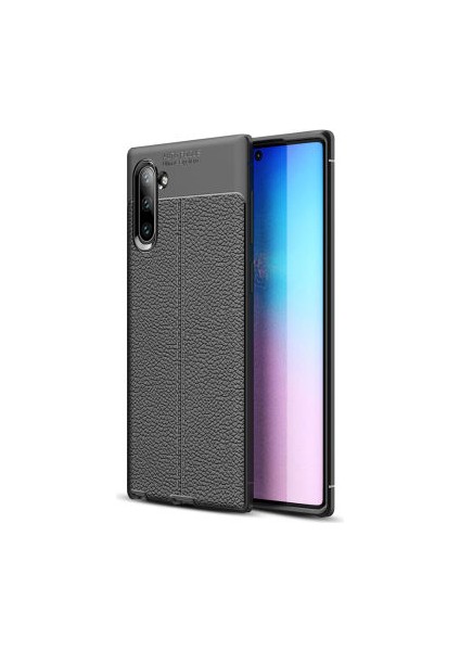 Samsung Galaxy Note 10 Kılıf Deri Desenli ve Esnek Yapılı Sağlam Derry Silikon Kılıf