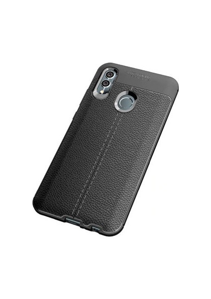 Huawei P Smart 2019 Kılıf Deri Desenli ve Esnek Yapılı Sağlam Derry Silikon Kılıf