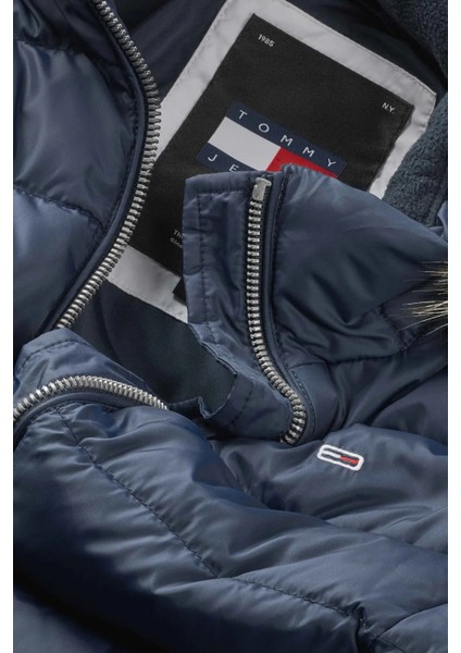 Kadın Tjw Basic Kapüşonlu Şişme Mont - Lacivert fırsatları