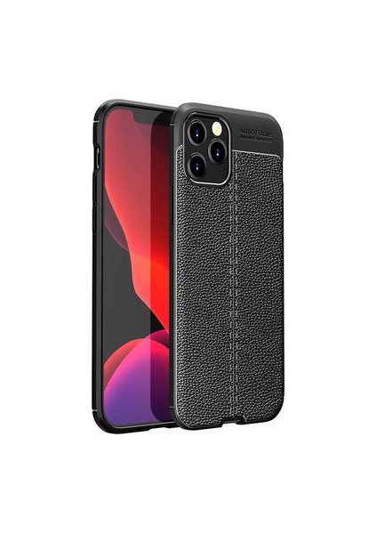 iPhone 12 Pro Kılıf Deri Desenli ve Esnek Yapılı Sağlam Derry Silikon Kılıf