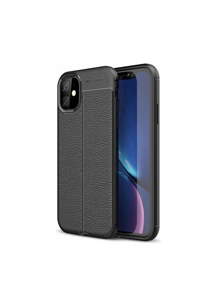 iPhone 11 Kılıf Deri Desenli ve Esnek Yapılı Sağlam Derry Silikon Kılıf