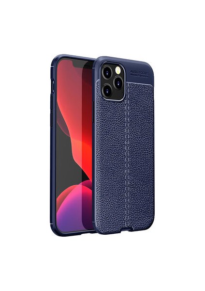 iPhone 12 Pro Max Kılıf Deri Desenli ve Esnek Yapılı Sağlam Derry Silikon Kılıf