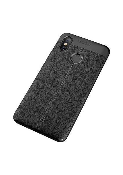 Xiaomi Mi Max 3 Kılıf Deri Desenli ve Esnek Yapılı Sağlam Derry Silikon Kılıf