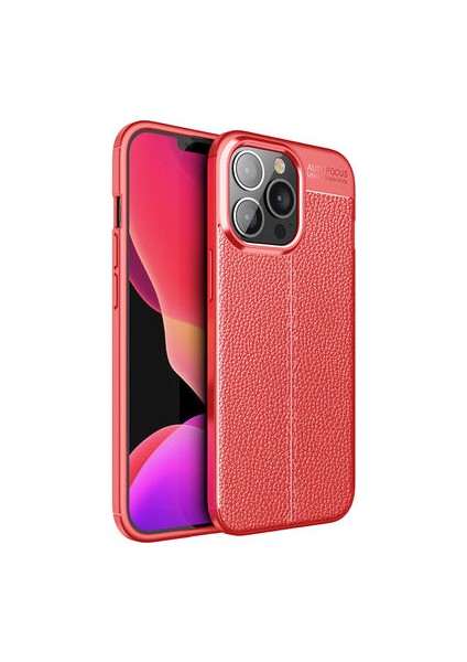 iPhone 13 Pro Kılıf Deri Desenli ve Esnek Yapılı Sağlam Derry Silikon Kılıf