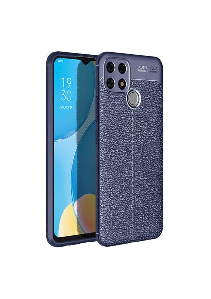 Oppo A15S Kılıf Deri Desenli ve Esnek Yapılı Sağlam Derry Silikon Kılıf
