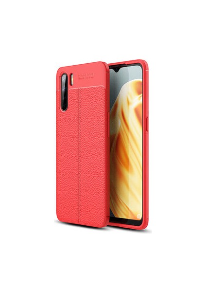 Oppo Reno 3 Kılıf Deri Desenli ve Esnek Yapılı Sağlam Derry Silikon Kılıf
