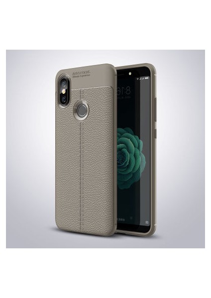 Xiaomi Mi 8 Kılıf Deri Desenli ve Esnek Yapılı Sağlam Derry Silikon Kılıf
