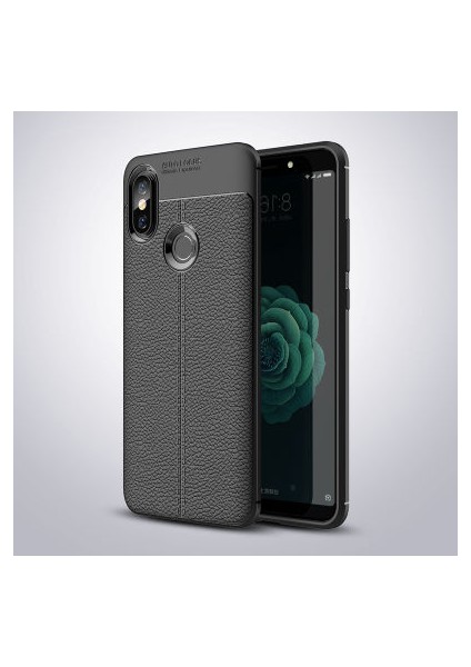 Xiaomi Mi 8 Kılıf Deri Desenli ve Esnek Yapılı Sağlam Derry Silikon Kılıf