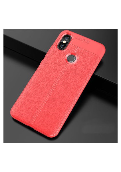 Xiaomi Mi A2 Lite Kılıf Deri Desenli ve Esnek Yapılı Sağlam Derry Silikon Kılıf