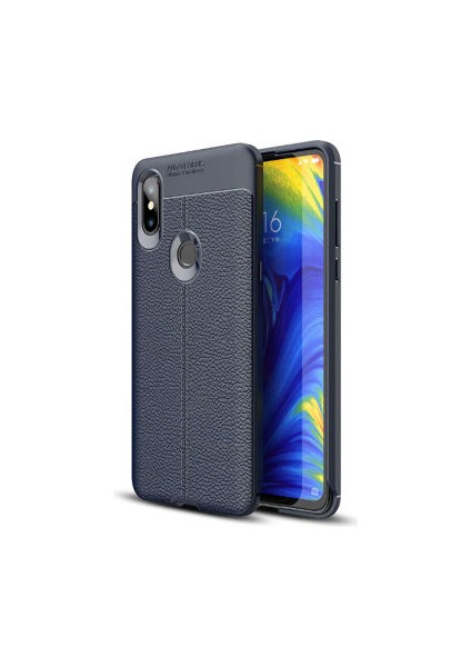 Xiaomi Mi Mix 3 Kılıf Deri Desenli ve Esnek Yapılı Sağlam Derry Silikon Kılıf