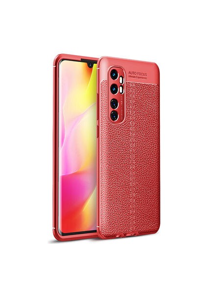 Xiaomi Mi Note 10 Lite Kılıf Deri Desenli ve Esnek Yapılı Sağlam Derry Silikon Kılıf