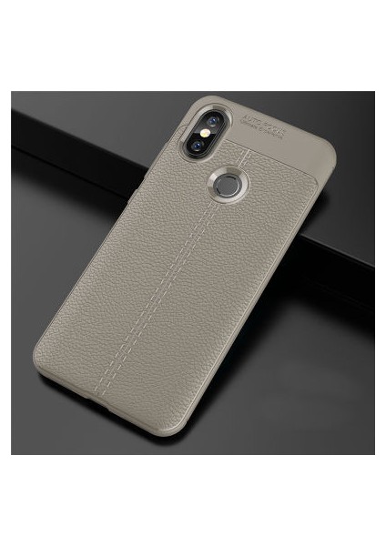 Xiaomi Mi A2 Lite Kılıf Deri Desenli ve Esnek Yapılı Sağlam Derry Silikon Kılıf