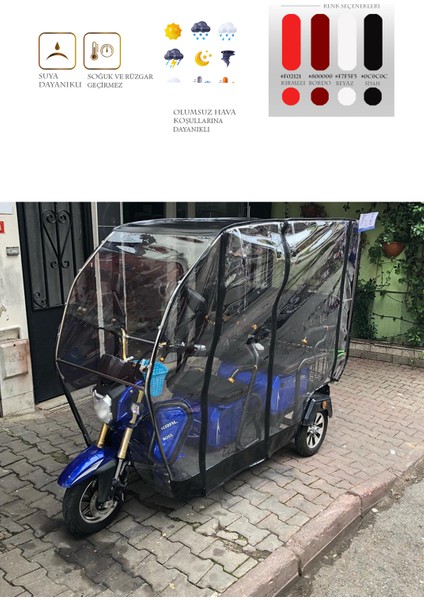 Arora Xlt 48 Derya 3 Tekerli Motor Brandası - Siyah fırsatları