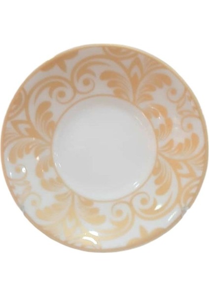 Modern Desenli 6'lı Kahve Fincan Takımı Sarı