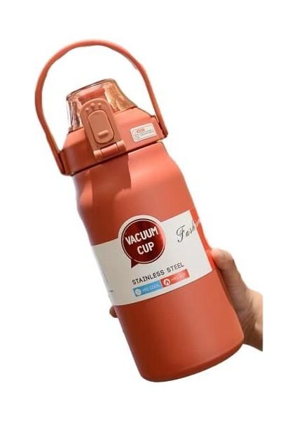 316 Paslanmaz Çelik Büyük Kapasiteli El Tipi Taşınabilir Pipetli Termos Kap 1000ML/1200ML/1500ML/1800ML (Yurt Dışından)