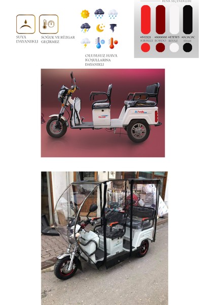 Falcon Family 8000 - Üç Tekerli Motor Brandası - Siyah