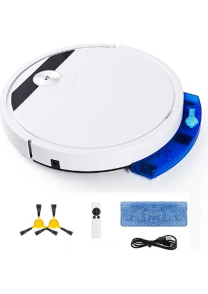 Uzaktan Kumandalı 5'i 1 Arada RS800 Süper Sessiz Akıllı Robot Süpürge Islak ve Kuru Paspaslama Zemin Ev Aletleri Beyaz, A (Yurt Dışından)