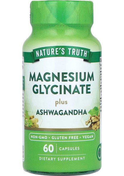 Magnesium Glycinate Plus Ashw 60 Capsules