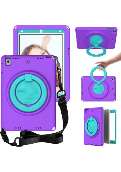 iPad AIR(2013)/AIR 2/9.7-INÇ(2017)/(2018)EVA Omuz Askılı Darbeye Dayanıklı Kılıf/su Geçirmez Ekran Koruyucu Çizilmez Kapak Taşınabilir Tablet Kılıfı- (Yurt Dışından)