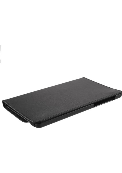 360° Dönebn Stand Tasarımı Litchi Doku Deri Tablet Kılıfı Samsung Galaxy A7 Lite 8.7 Inç T220/T225- (Yurt Dışından)