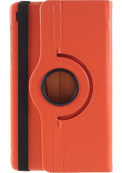 360° Dönebn Stand Tasarımı Litchi Doku Deri Tablet Kılıfı Samsung Galaxy A7 Lite 8.7 Inç T220/T225- (Yurt Dışından)