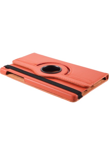 360° Dönebn Stand Tasarımı Litchi Doku Deri Tablet Kılıfı Samsung Galaxy A7 Lite 8.7 Inç T220/T225- (Yurt Dışından)