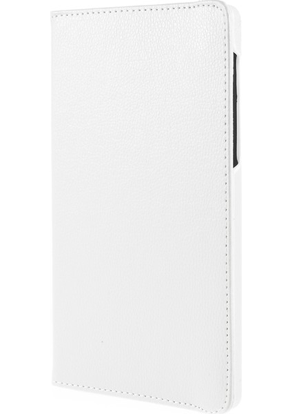 360° Dönebn Stand Tasarımı Litchi Doku Deri Tablet Kılıfı Samsung Galaxy A7 Lite 8.7 Inç T220/T225- (Yurt Dışından)