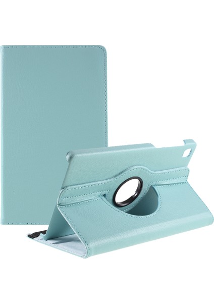 360° Dönebn Stand Tasarımı Litchi Doku Deri Tablet Kılıfı Samsung Galaxy A7 Lite 8.7 Inç T220/T225-BEBEK Si (Yurt Dışından)