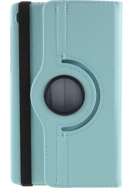 360° Dönebn Stand Tasarımı Litchi Doku Deri Tablet Kılıfı Samsung Galaxy A7 Lite 8.7 Inç T220/T225-BEBEK Si (Yurt Dışından)