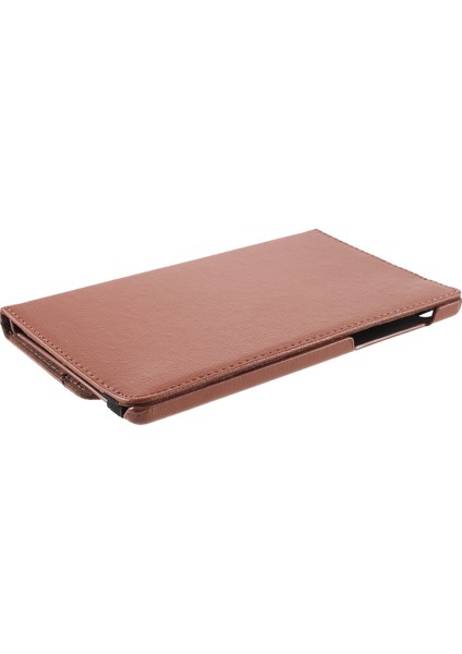 360° Dönebn Stand Tasarımı Litchi Doku Deri Tablet Kılıfı Samsung Galaxy A7 Lite 8.7 Inç T220/T225- (Yurt Dışından)