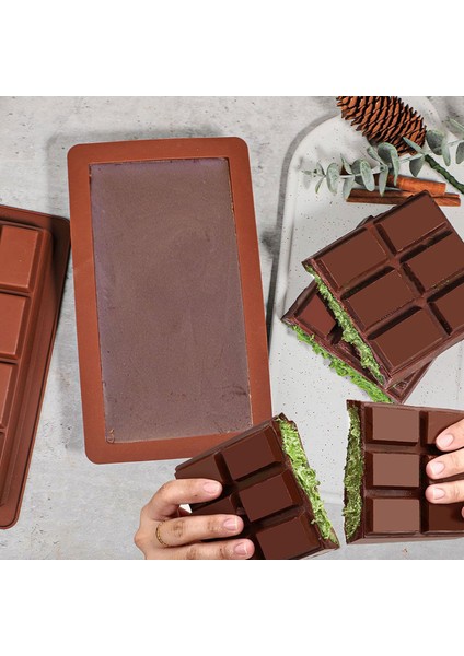 Silikon Kalıp Dubai Çikolata Bar ve Kek Büyük Boy Derin Tablet Dubai Çikolatası Kalıbı modelleri