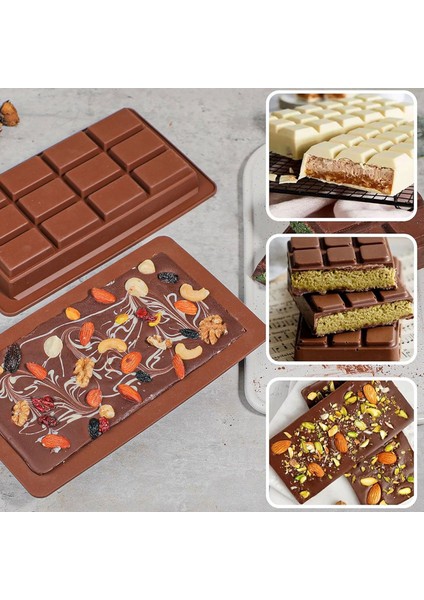 Silikon Kalıp Dubai Çikolata Bar ve Kek Büyük Boy Derin Tablet Dubai Çikolatası Kalıbı fırsatları