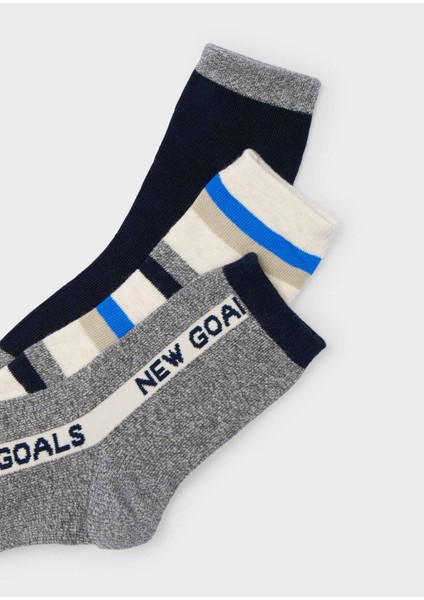 Erkek Çocuk 3'lü Çorap - Gri fiyatları