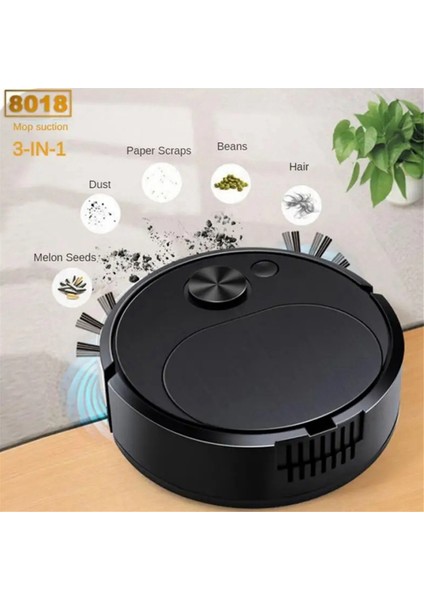 Otomatik Elektrikli Süpürgeler USB Şarj Mini Temizleme Makinesi Akıllı Süpürme Paspas Robotlu Süpürgeler, Sarı (Yurt Dışından)