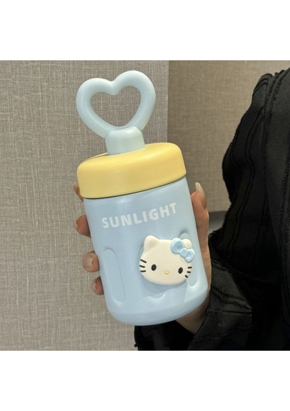 Termos Bardak Sevimli Taşınabilir Paslanmaz Çelik Su Bardağı Taşınabilir Girly Kalp Aşk Kolu (Yurt Dışından)