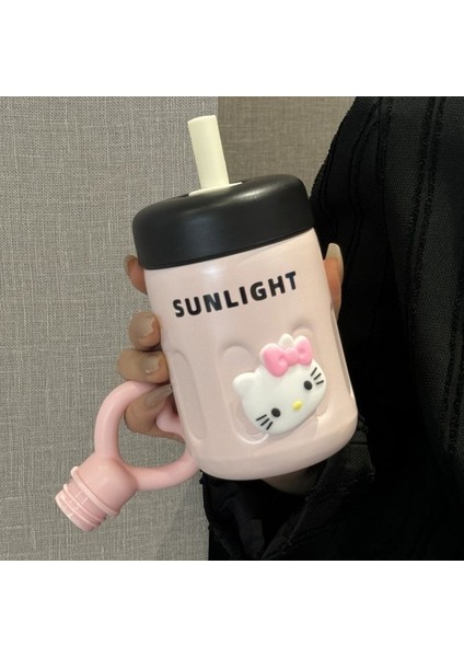 Termos Bardak Sevimli Taşınabilir Paslanmaz Çelik Su Bardağı Taşınabilir Girly Kalp Aşk Kolu (Yurt Dışından)