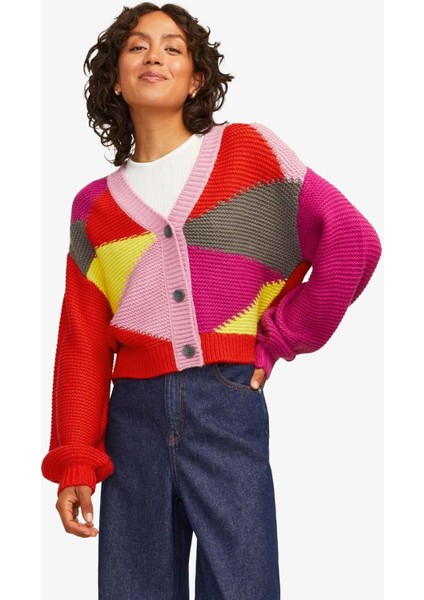 Jxlottie Kadın Çok Renkli Hırka 12261555-FIERYRED