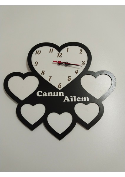 Canım Ailem Duvar Saati Kişiye Özel Isim Kalite ve Şık