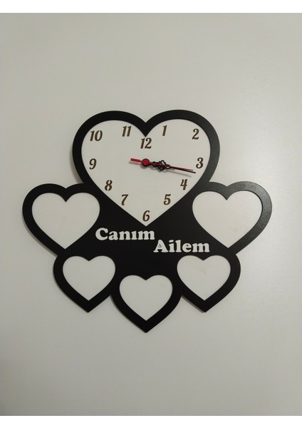 Canım Ailem Duvar Saati Kişiye Özel Isim Kalite ve Şık fiyatları