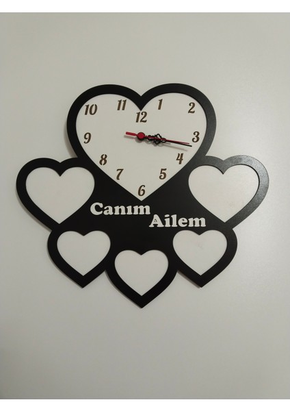 Canım Ailem Duvar Saati Kişiye Özel Isim Kalite ve Şık modelleri
