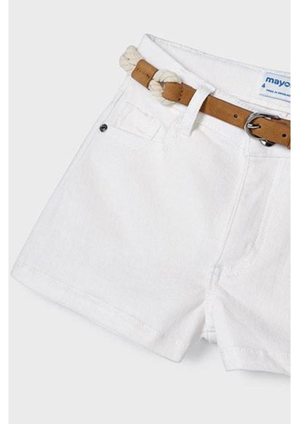 Kız Çocuk Gabardin Şort - Beyaz modelleri