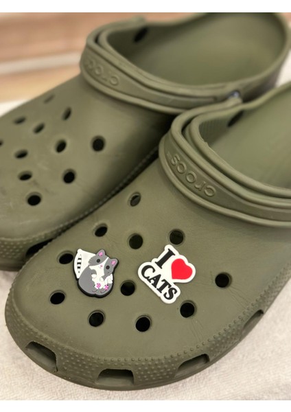 Terlik Süsü Jibbitz Kedi Severlere Özel 8 (2 Adet)