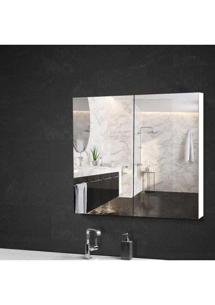 Tetto Elagante Lavobo Üstü Aynalı Banyo Dolabı 70 X70