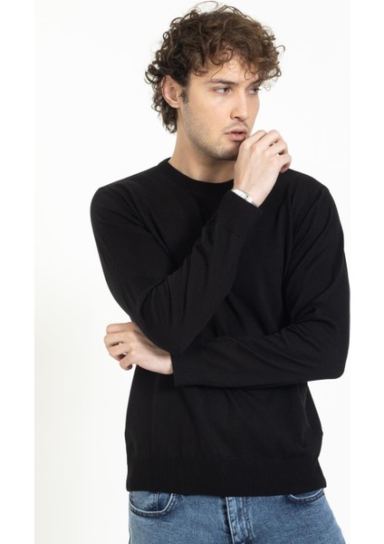 Vs Erkek Bisiklet Yaka Kazak 22 17 Trk 23K Siyah fırsatları